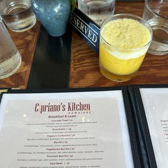 Cipriano's Kitchen - Lilikoi Pisco Sour - Italian Near Me - Waimea, Hawaii Cipriano's Kitchen - Lilikoi Pisco Sour - Italian Near Me - Waimea, Hawaii