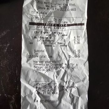 Sonic Drive-In - Burgers Near Me - New Bern, North Carolina