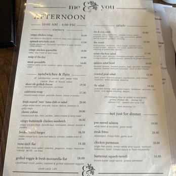 Me & You - Lunch menu - Breakfast & Brunch Near Me - Bethpage, New York