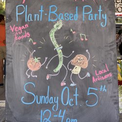 Kalamazoo Farmers Market - People's Plant-Based Party on 10/5/25, sponsored by People's Food Co-Op & Vegan Kalamazoo.