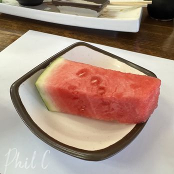 Sakai Sushi - Sometimes get a complimentary fruit at the end of the meal. - Sushi Bars Near Me - La Palma, California Sakai Sushi - Sometimes get a complimentary fruit at the end of the meal. - Sushi Bars Near Me - La Palma, California