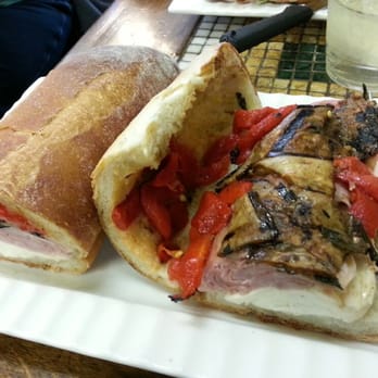 Paneantico Bakery - Ham, mozzarella, grilled eggplant, roasted peppers - Bakeries Near Me - Brooklyn, New York Paneantico Bakery - Ham, mozzarella, grilled eggplant, roasted peppers - Bakeries Near Me - Brooklyn, New York
