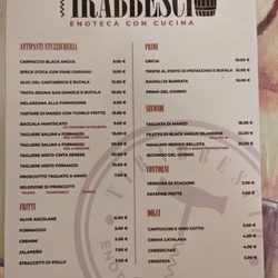 Tirabbesciò - Menu
