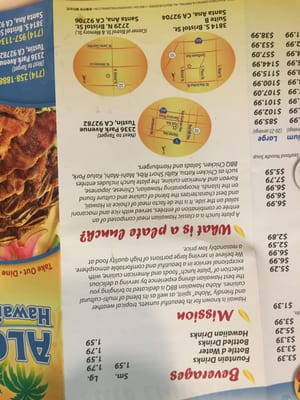 Menu photo 4 Aloha Hawaiian BBQ Santa Ana, CA
