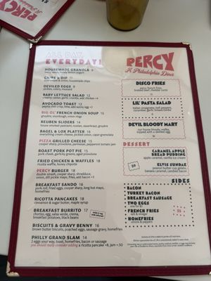 Menu photo 1 Percy Diner & Bar Philadelphia, PA