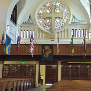 Trinity Episcopal Cathedral - Exit wall with international flags - Churches Near Me - Miami, Florida Trinity Episcopal Cathedral - Exit wall with international flags - Churches Near Me - Miami, Florida