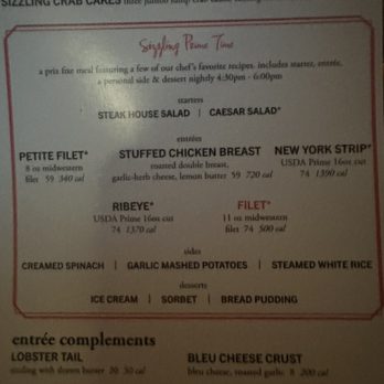 Ruth's Chris Steak House - Prime time menu - Steakhouses Near Me - Honolulu, Hawaii Ruth's Chris Steak House - Prime time menu - Steakhouses Near Me - Honolulu, Hawaii