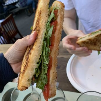 El Segundo Brewing - Sour dough grill cheese with heirloom Tomato arugula pesto and fancy cheeses :) - Breweries Near Me - El Segundo, California El Segundo Brewing - Sour dough grill cheese with heirloom Tomato arugula pesto and fancy cheeses :) - Breweries Near Me - El Segundo, California