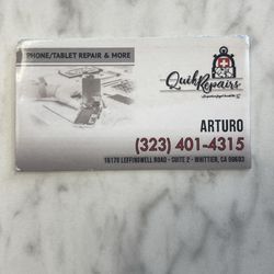 Quik Repairs - Whittier - Business Card