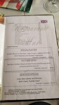 Menu photo 2 Restaurante Mar do Inferno Cascais, 11 Menu photo 2 Restaurante Mar do Inferno Cascais, 11