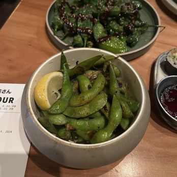SUSHI-SAN - Roasted Edamame and Blistered Shishito Peppers - Sushi Bars Near Me - Chicago, Illinois