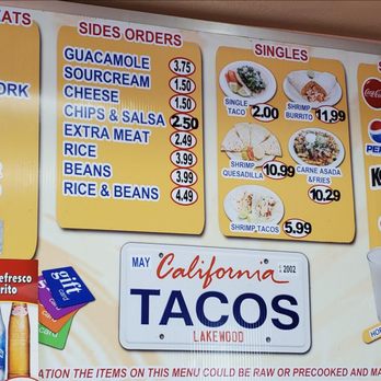 Tacos California - Menu! - Mexican Near Me - Lakewood, Washington Tacos California - Menu! - Mexican Near Me - Lakewood, Washington