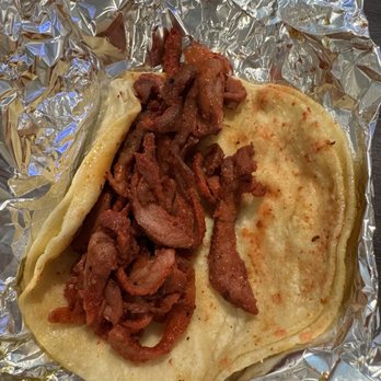 El Taconazo - Trompo Taco: Good! Moist and flavorful! Had some fatty bits. - Tacos Near Me - Houston, Texas El Taconazo - Trompo Taco: Good! Moist and flavorful! Had some fatty bits. - Tacos Near Me - Houston, Texas