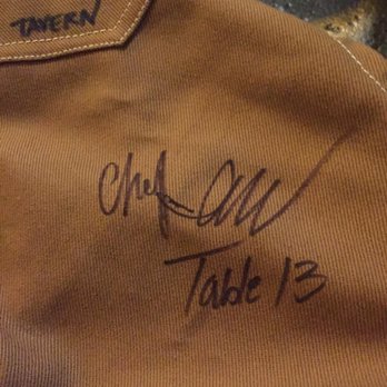Table 13 - Signed apron - Tapas/Small Plates Near Me - Spokane, Washington