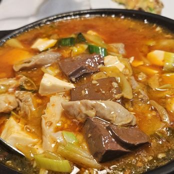 Orange Bistro - Duck blood, intestine tofu pot - Chinese Near Me - Alhambra, California