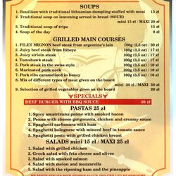 Steak House & Grill - Menu - English