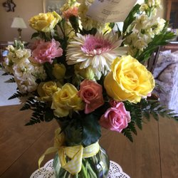Stunning arrangement with yellow roses