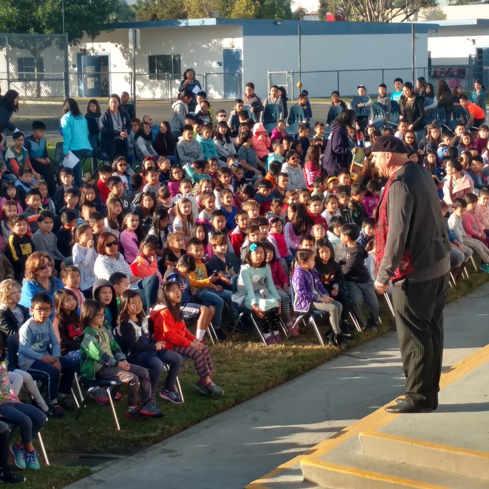 Spellman Magic Spectacular - Steve performing for the students. - Magicians Near Me - Vista, California Spellman Magic Spectacular - Steve performing for the students. - Magicians Near Me - Vista, California
