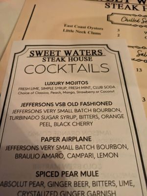 Menu photo 7 Sweet Waters Steak House Westfield, NJ