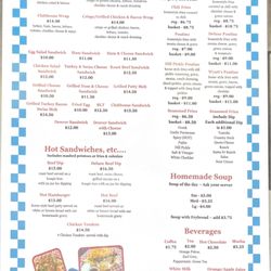 The Snack Shop - Menu