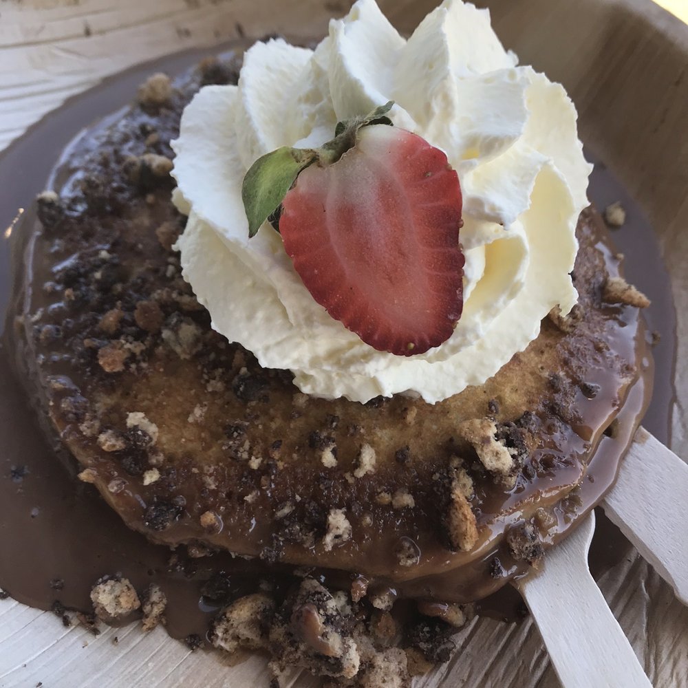 Speers Point Park - Chocolate pancakes from the Sunday homemade markets - Parks Near Me - Speers Point, NSW