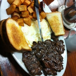 Andy's Family Restaurant - Steak and Eggs....  For Dinner...  Why Not?