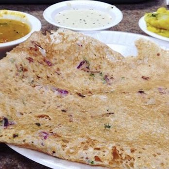 Ganesh Temple Canteen - Rava Masala Dosa with Mango Lassi - Indian Near Me - Flushing, New York