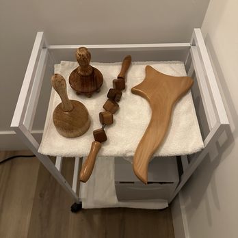 CURV Body Lounge - Wood tools, used in the lymphatic detox massage - Body Contouring Near Me - Scottsdale, Arizona