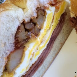 Espanong Market - Delish! Market Doubler Sandwich with potatoes. Jersey Girls dream.