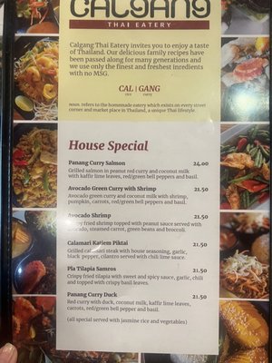 Menu photo 2 Calgang Thai Eatery San Rafael, CA