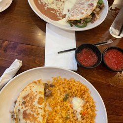 Casa Fiesta Mexican Grill - Steak quesadilla dinner and ground beef quesadilla dinner