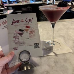 Midnight berry martini