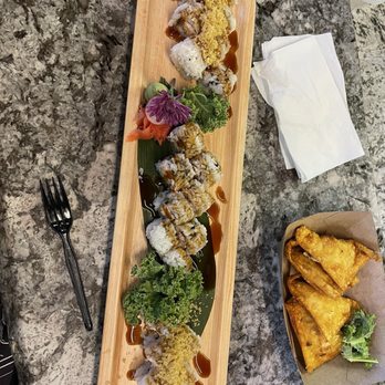 Raku - California roll, crunchy roll and crab rangoons. - Bubble Tea Near Me - Ozark, Missouri