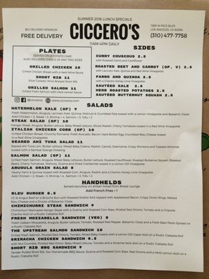 Menu photo 8 Ciccero's Pizza Los Angeles, CA Menu photo 8 Ciccero's Pizza Los Angeles, CA