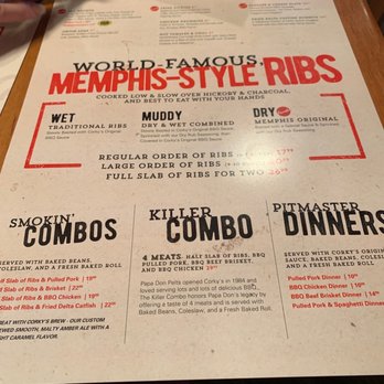 Corky's - Full menu - Barbeque Near Me - Collierville, Tennessee