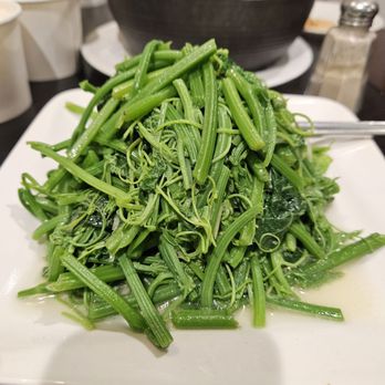 Vege Valley  - Stir fried dragon whiskers veggie dish. Very special and only seasonal in the fall. - Vegetarian Near Me - San Gabriel, California
