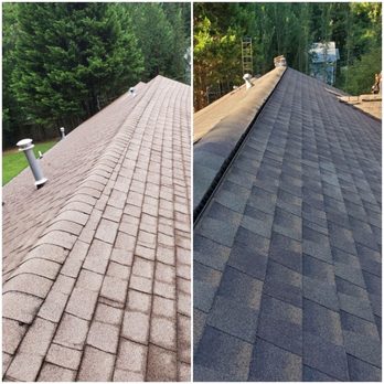 J Sims Contracting - Before and after roof replacement - General Contractors Near Me