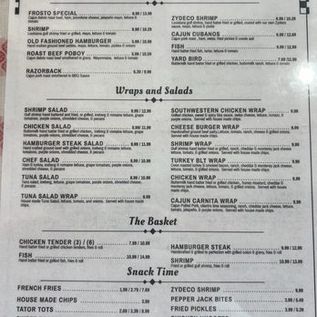 Frosto - Menu - American Near Me - Crowley, Louisiana Frosto - Menu - American Near Me - Crowley, Louisiana