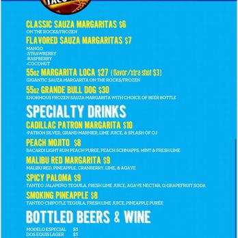 Crazy Taco Mex - Drink menu ! - Tex-Mex Near Me - Stamford, Connecticut