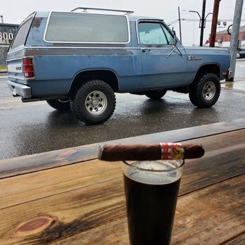 Big Trouble Brewing - Drinking the Macho Man Stout , out in the front patio. Picture of my beast in the background. - Breweries Near Me - Gallatin, Tennessee