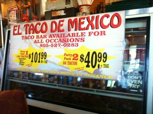 Menu photo 6 El Taco De Mexico Simi Valley, CA Menu photo 6 El Taco De Mexico Simi Valley, CA