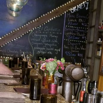 figidini - Drink menu at end of bar - Pizza Near Me - Providence, Rhode Island