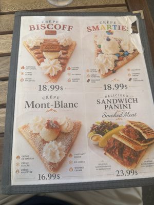 Menu photo 2 Crêperie Chez Suzette Montreal, QC