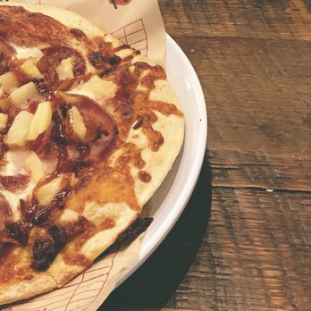 MOD Pizza - MOD sized Tyler Pizza Bacon, Canadian Bacon and Pepperoni with Pineapple with a BBQ Sauce drizzle - Pizza Near Me - Federal Way, Washington MOD Pizza - MOD sized Tyler Pizza Bacon, Canadian Bacon and Pepperoni with Pineapple with a BBQ Sauce drizzle - Pizza Near Me - Federal Way, Washington