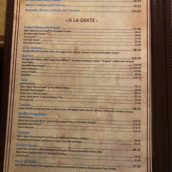 Sadie's - Menu - New Mexican Cuisine Near Me - Albuquerque, New Mexico