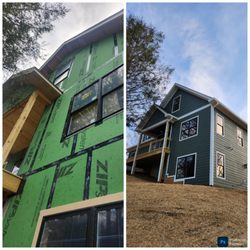 Painted the exterior of this house, after siding was installed
