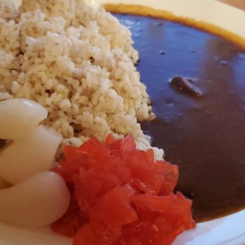 Curryfornia - Same but close up of curry xl bowl brown rice. - Japanese Curry Near Me - Torrance, California Curryfornia - Same but close up of curry xl bowl brown rice. - Japanese Curry Near Me - Torrance, California