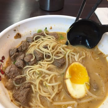 Ajisen Ramen - I asked the waitress what's her fav. She said spicy miso fillet mignon ! Freshly iron grilled steak was so tender !!!! - Ramen Near Me - Toronto, Ontario Ajisen Ramen - I asked the waitress what's her fav. She said spicy miso fillet mignon ! Freshly iron grilled steak was so tender !!!! - Ramen Near Me - Toronto, Ontario