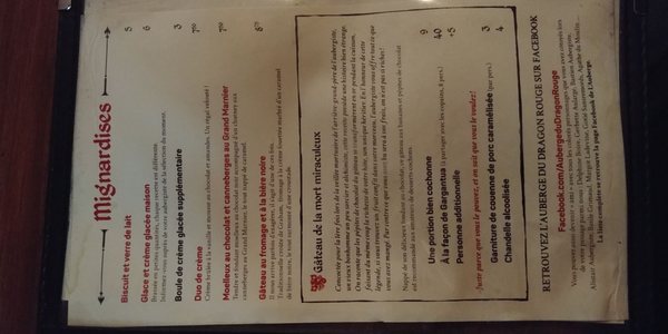 Menu photo 6 Auberge du Dragon Rouge Montreal, QC Menu photo 6 Auberge du Dragon Rouge Montreal, QC