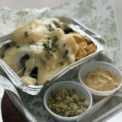 Eat Drink Explore Provisions - Loadded Raclette Fries side of cornichon relish and shop mustard (Available Fridays 12-3pm)